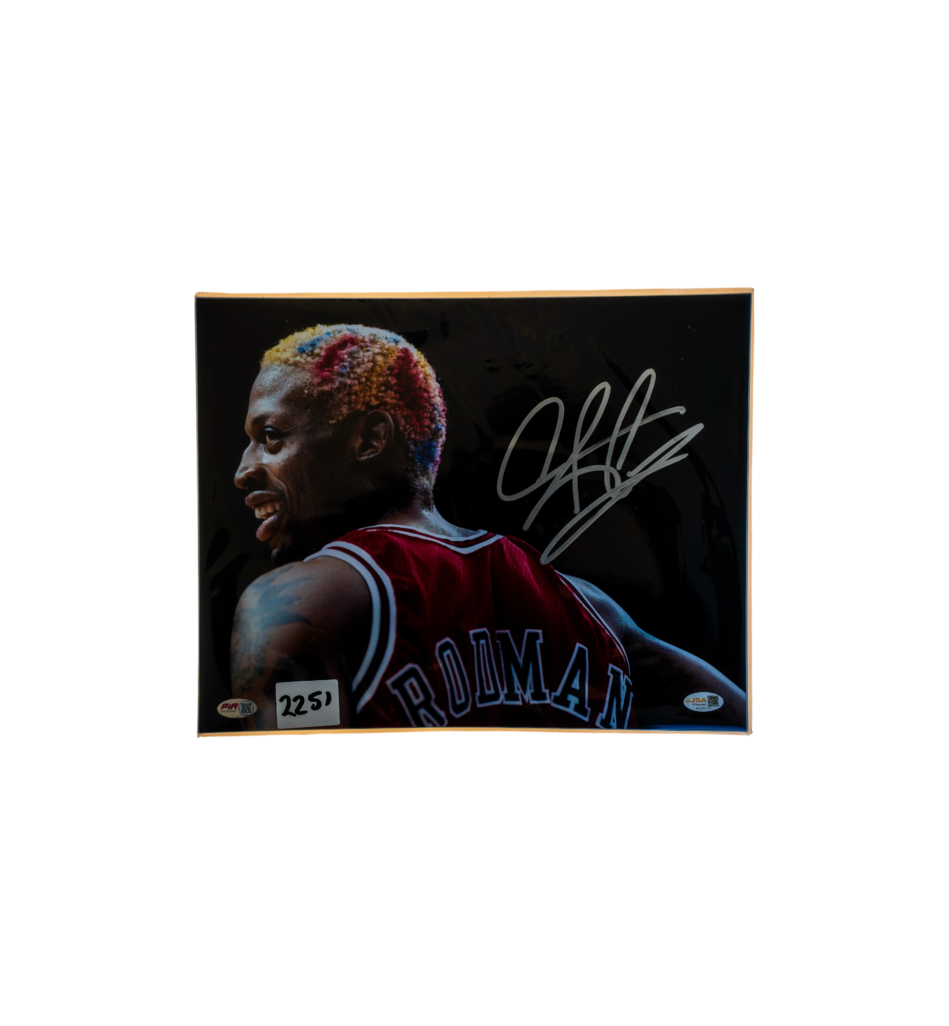 Dennis Rodman Chicago Bulls Autographed Poster at Stashed UAE