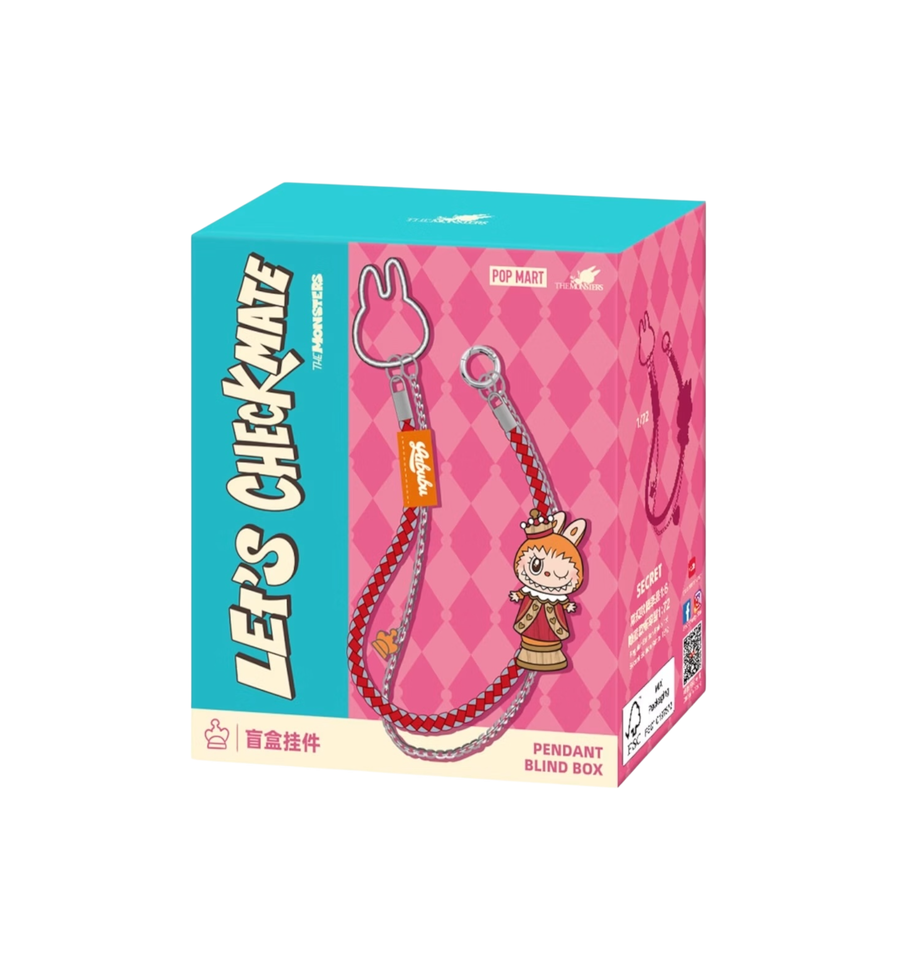 Pop Mart Labubu The Monsters Let's Checkmate Series Pendant Single Blind Box at Stashed UAE