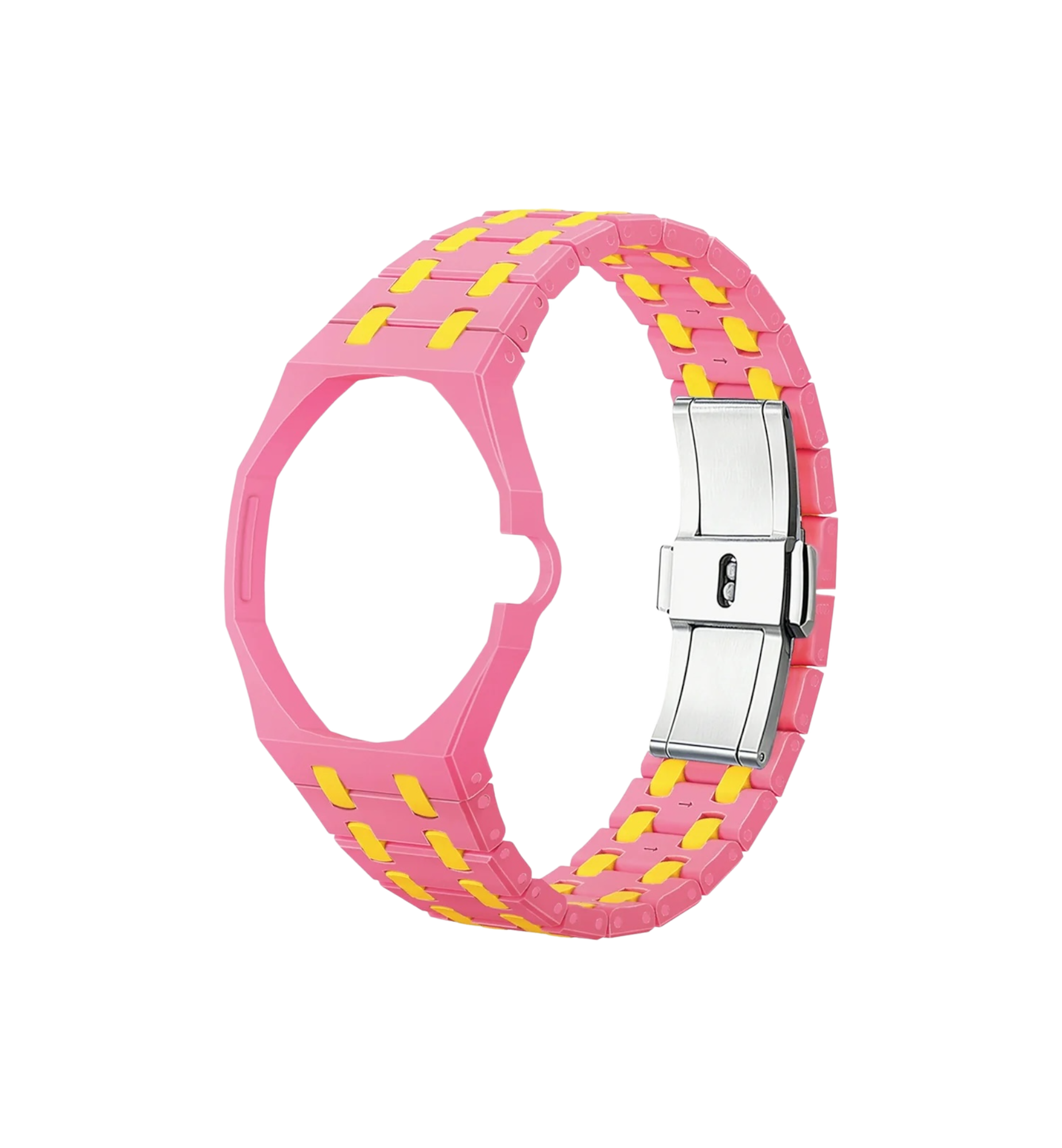 Swatch x Audemars Piguet Bioceramic Bracelet Pink & Yellow at Stashed UAE