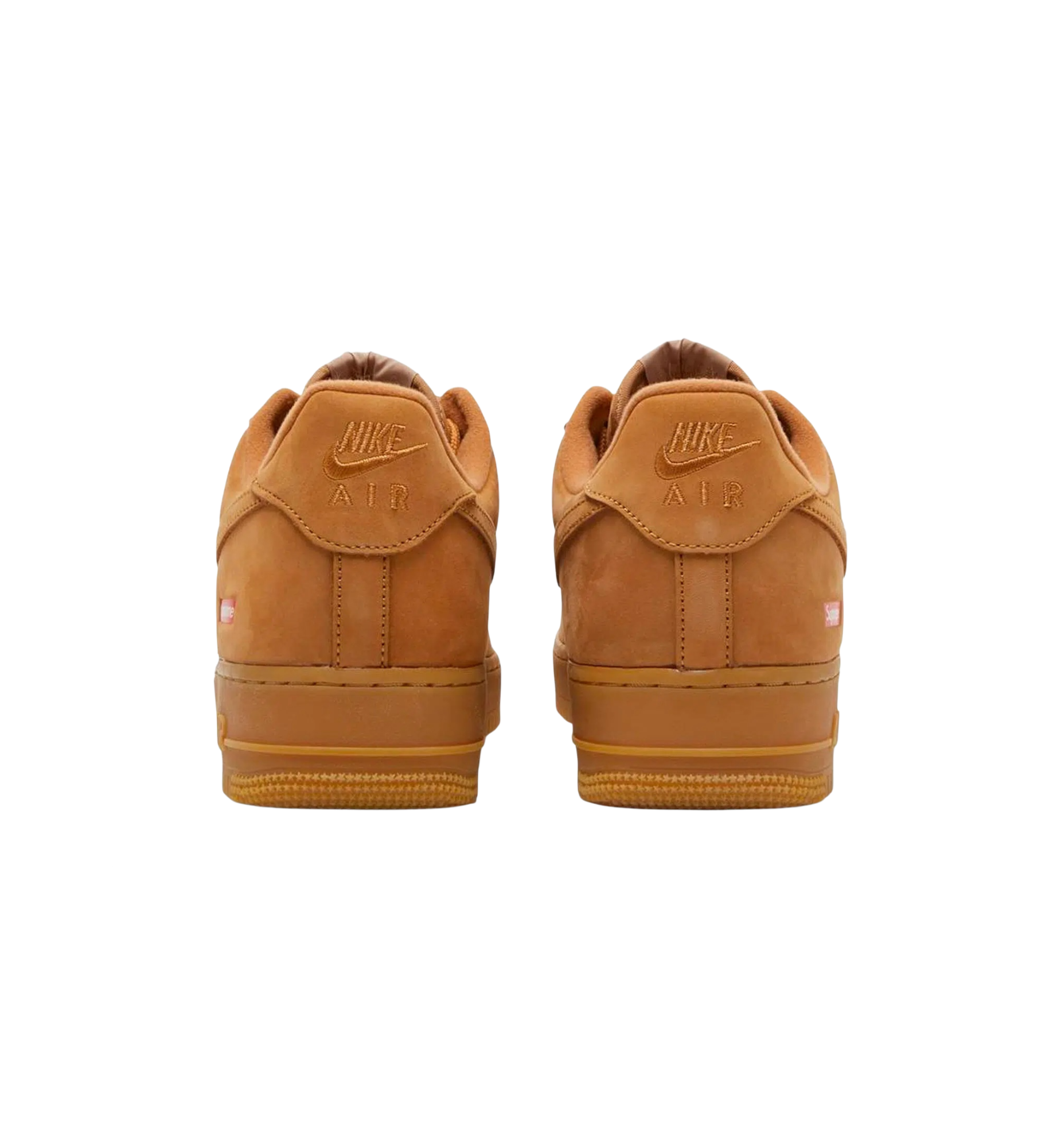 Nike Air Force 1 Low SP Supreme Wheat heel view at Stashed UAE