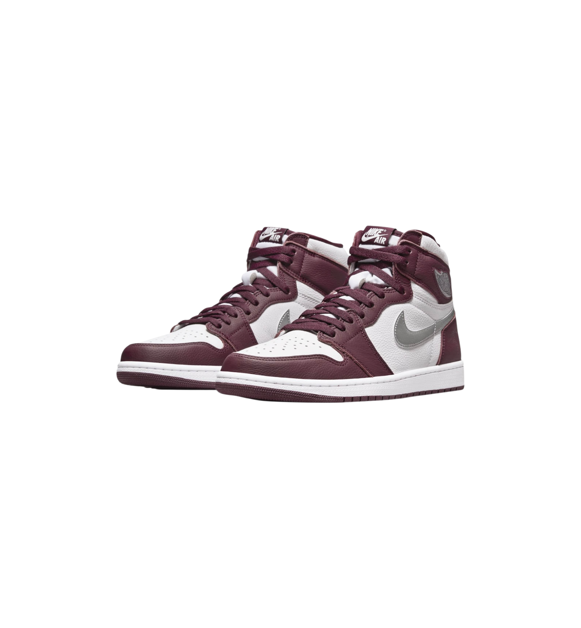 Air Jordan 1 Retro High OG Bordeaux pair at Stashed UAE
