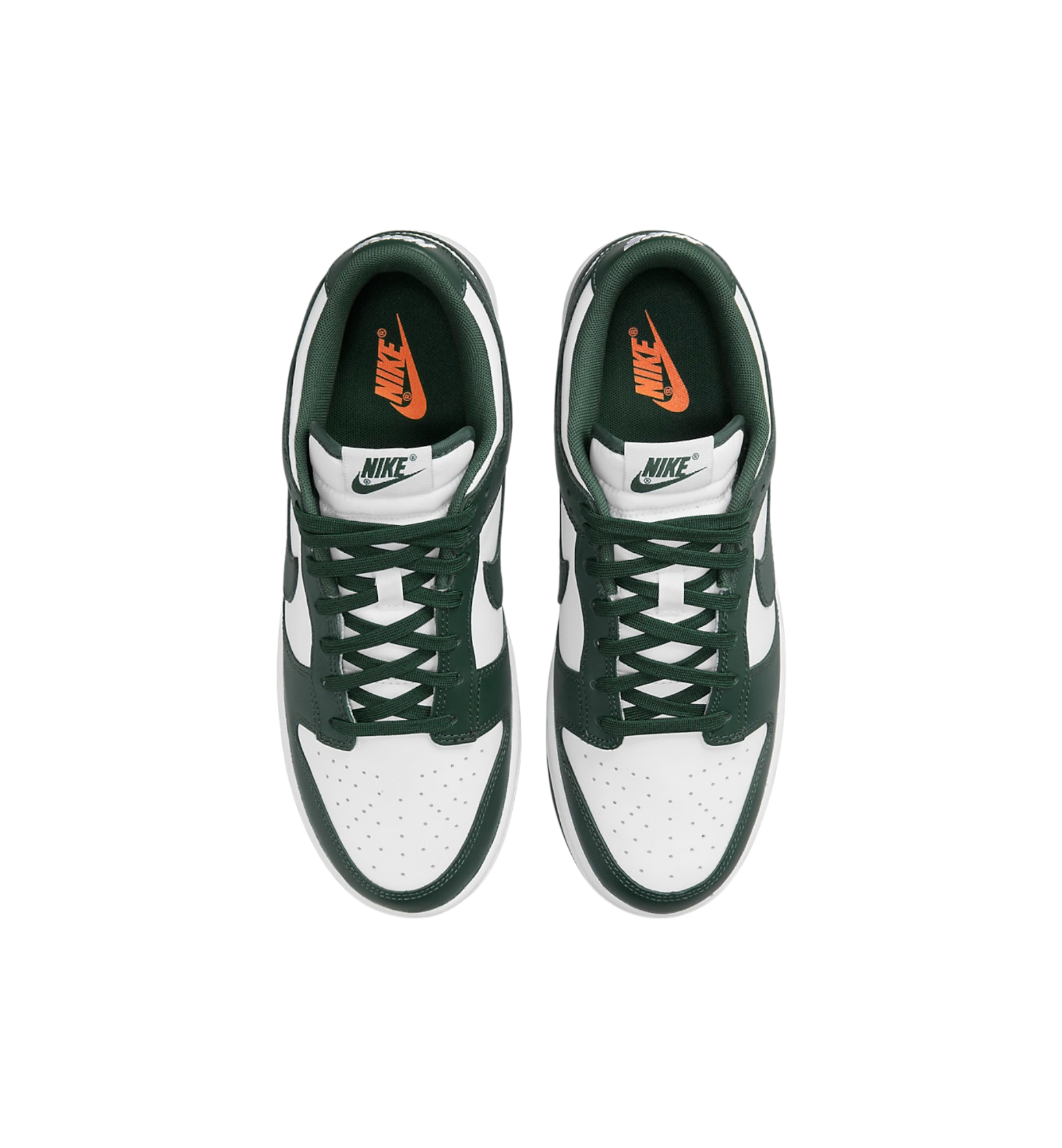 Nike Dunk Low Michigan State top view at Stashed UAE