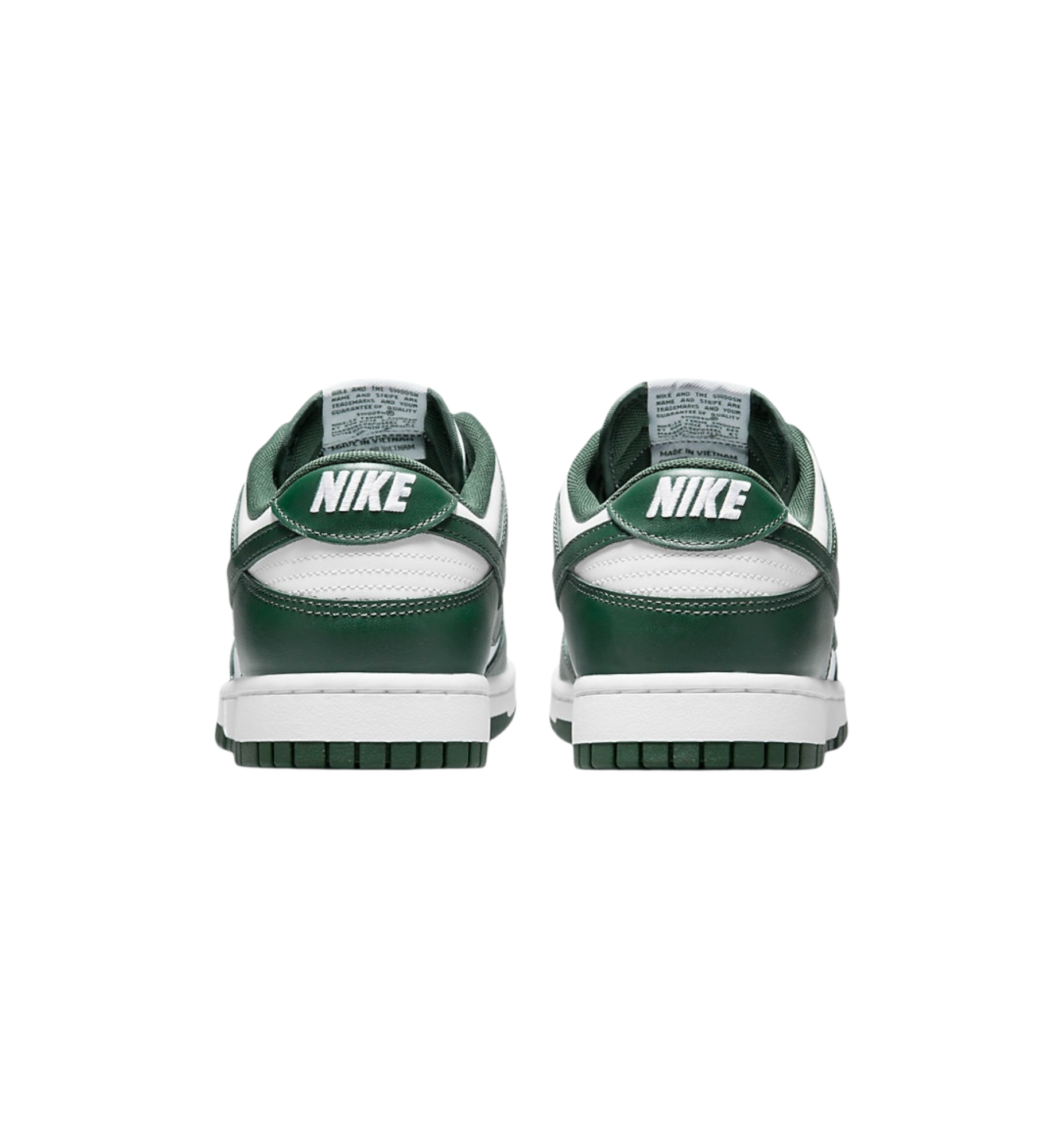 Nike Dunk Low Michigan State heel view at Stashed UAE