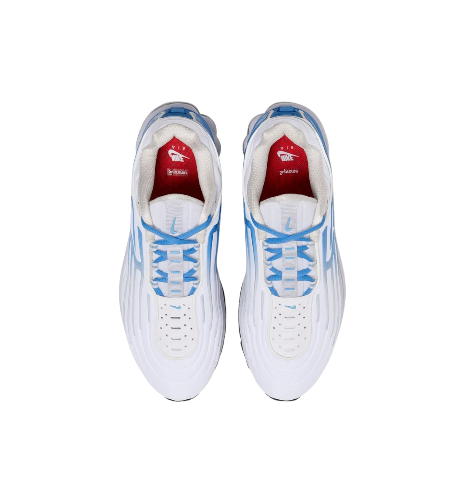Nike Air Max 2001 Air Ecstasy Supreme White University Blue top view at Stashed UAE