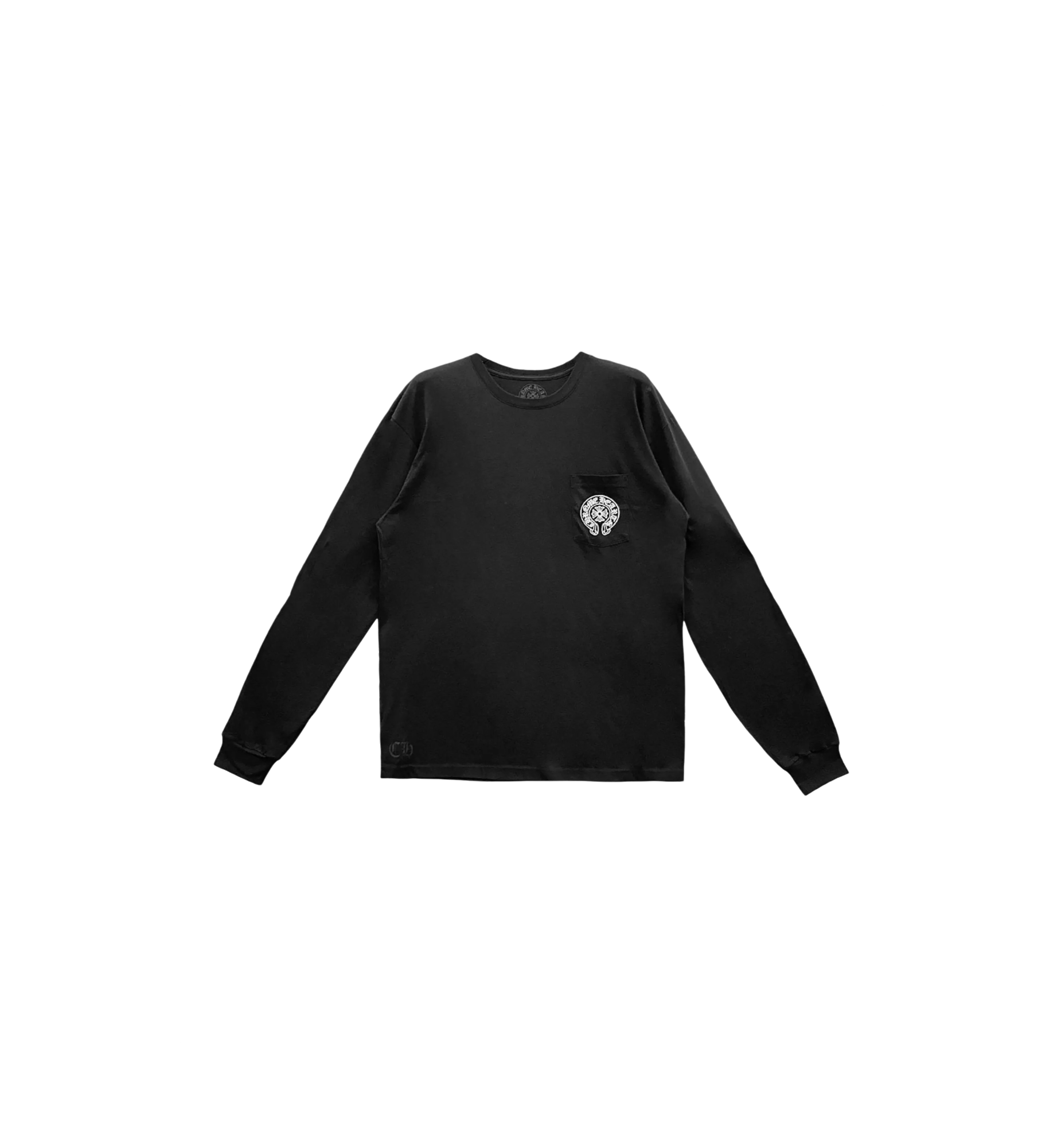 Chrome Hearts Aspen Exclusive Horseshoe Logo L/S T-Shirt Black front view at Stashed UAE