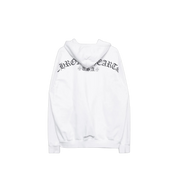 Chrome Hearts T Bar Logo USA Shoulder Zip Up Hoodie White back view at Stashed UAE