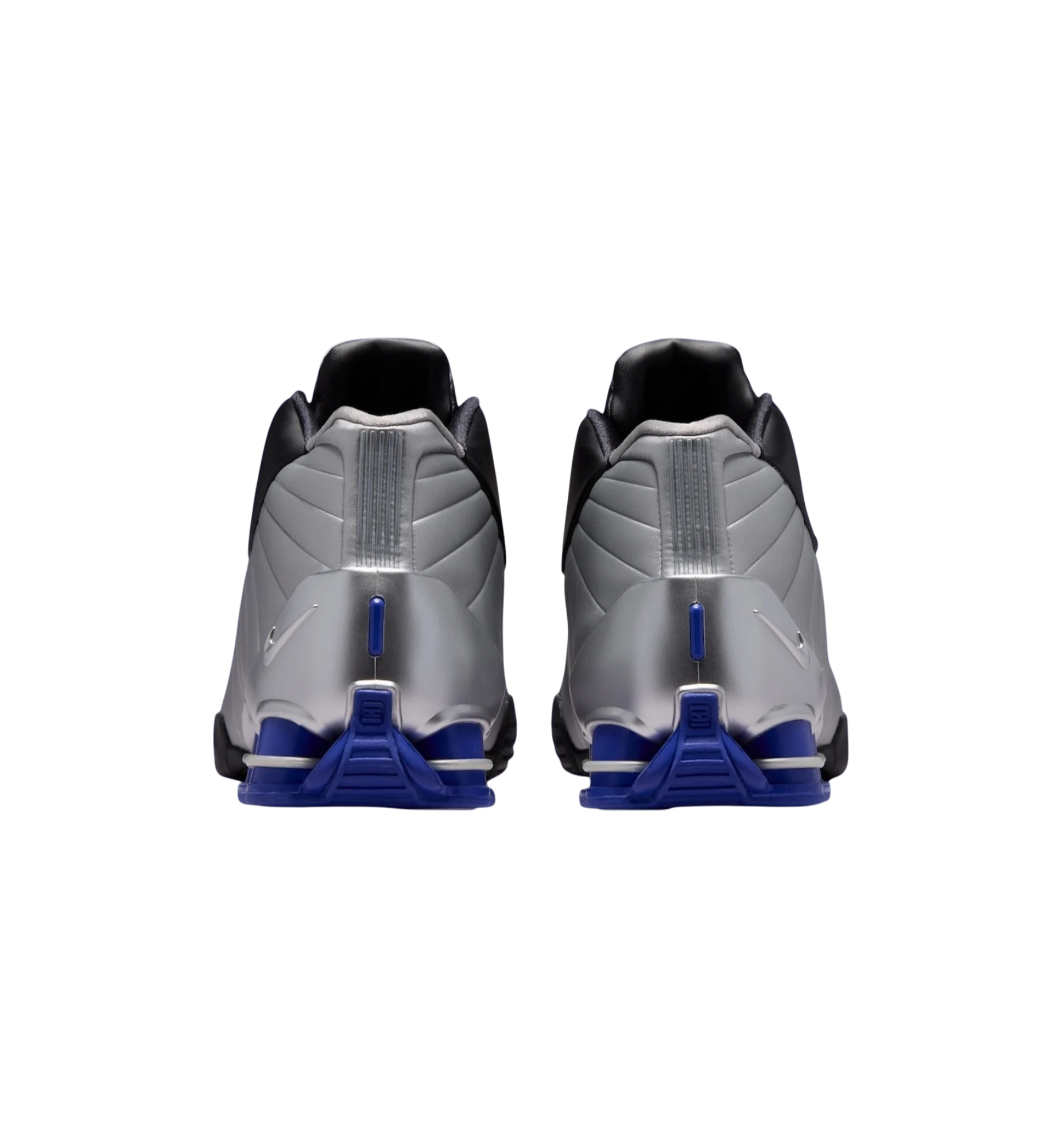 Nike Shox BB4 Black Silver Lapis 2026 heel view at Stashed UAE