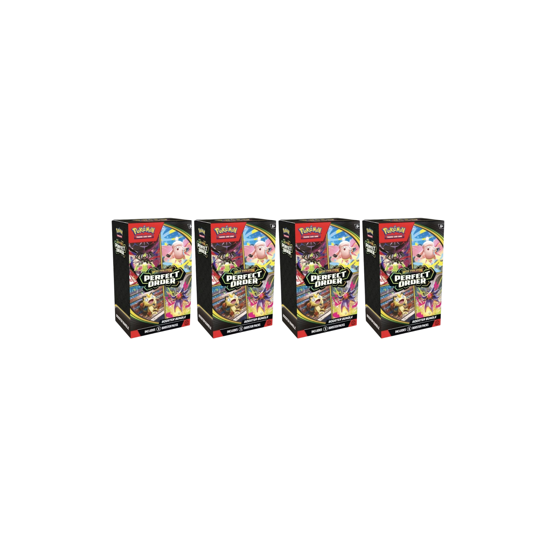 2026 Pokémon Mega Evolution Perfect Order Booster Bundle 4 Boxes at Stashed UAE