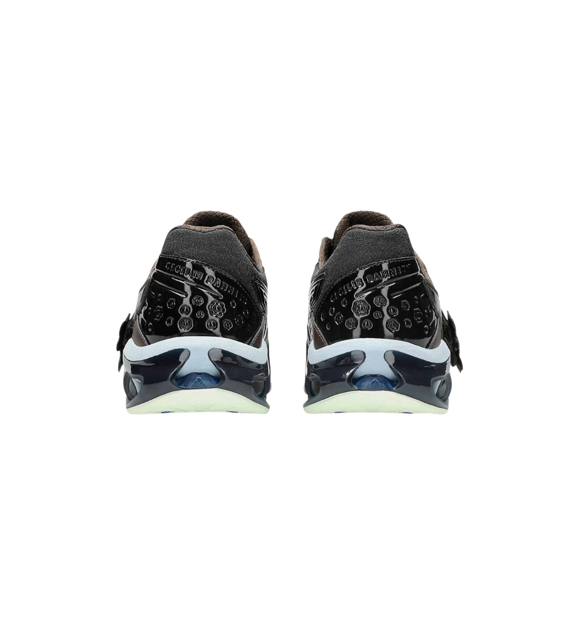 ASICS GEL-KINETIC FR Cecilie Bahnsen Black Coffee heel view at Stashed UAE