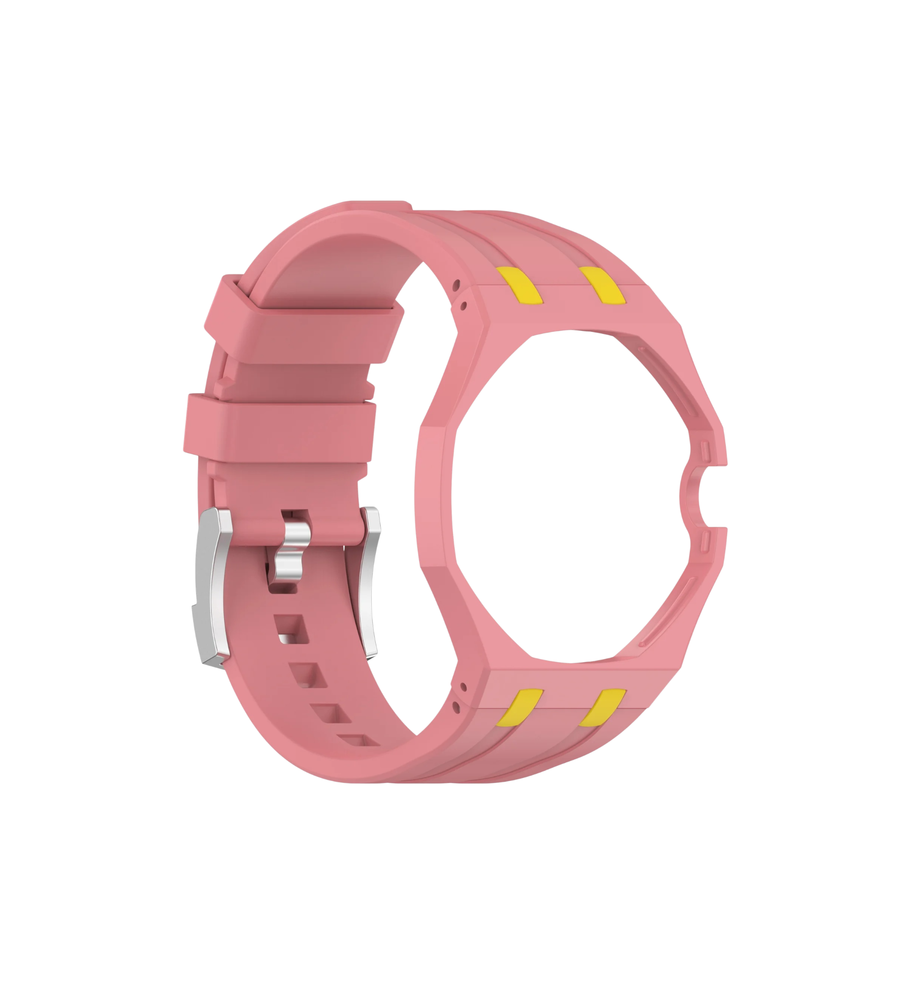 Swatch x Audemars Piguet Rubber Bracelet Pink/Yellow at Stashed UAE