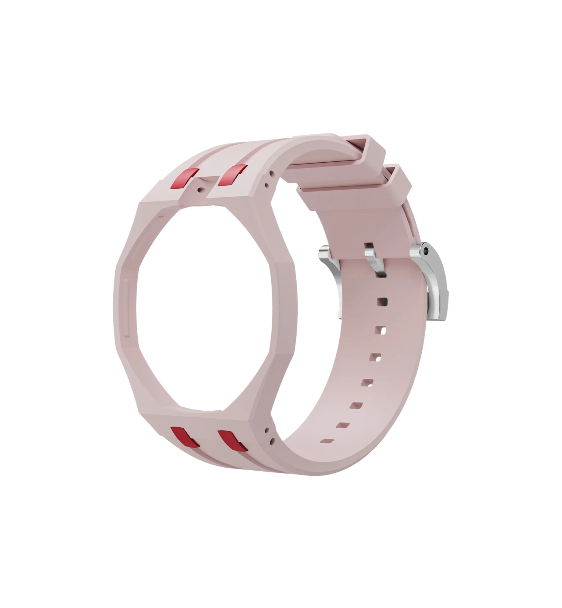 Swatch x Audemars Piguet Rubber Bracelet Rose Pink/Red at Stashed UAE