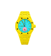 Swatch x Audemars Piguet Bioceramic Royal Pop Watch & Bracelet Bundle Otg Roz/Yellow at Stashed UAE