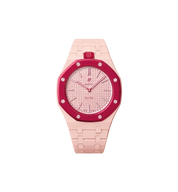 Swatch x Audemars Piguet Bioceramic Royal Pop Watch & Bracelet Bundle Otto Rosso/Pastel Pink at Stashed UAE