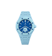 Swatch x Audemars Piguet Bioceramic Royal Pop Watch & Bracelet Bundle Lan Ba/Light Blue at Stashed UAE