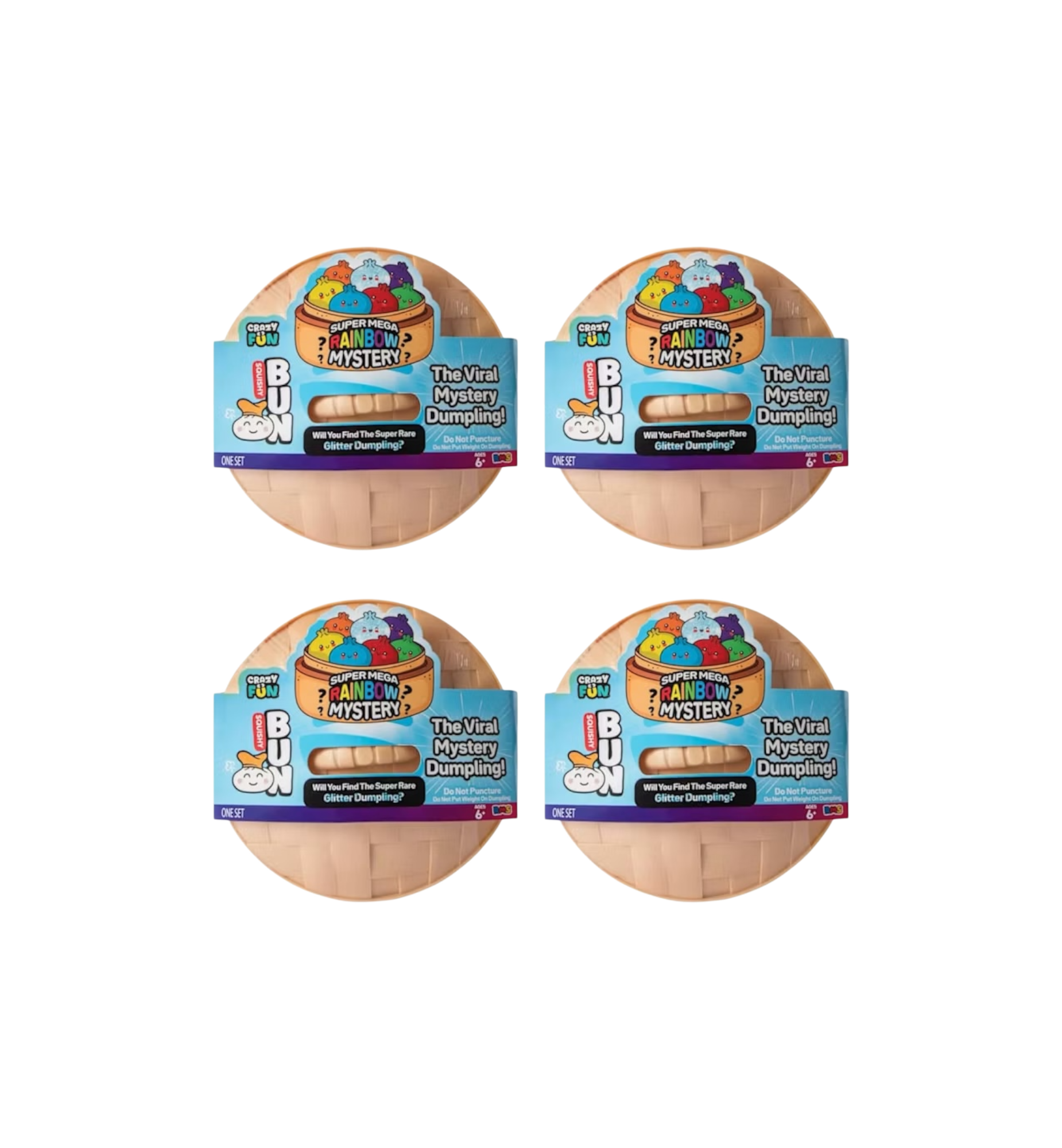 RMS Squishy Bun Super Mega Rainbow Mystery Squishy Dumpling Glitter Version 4 Blind Boxes at Stashed UAE