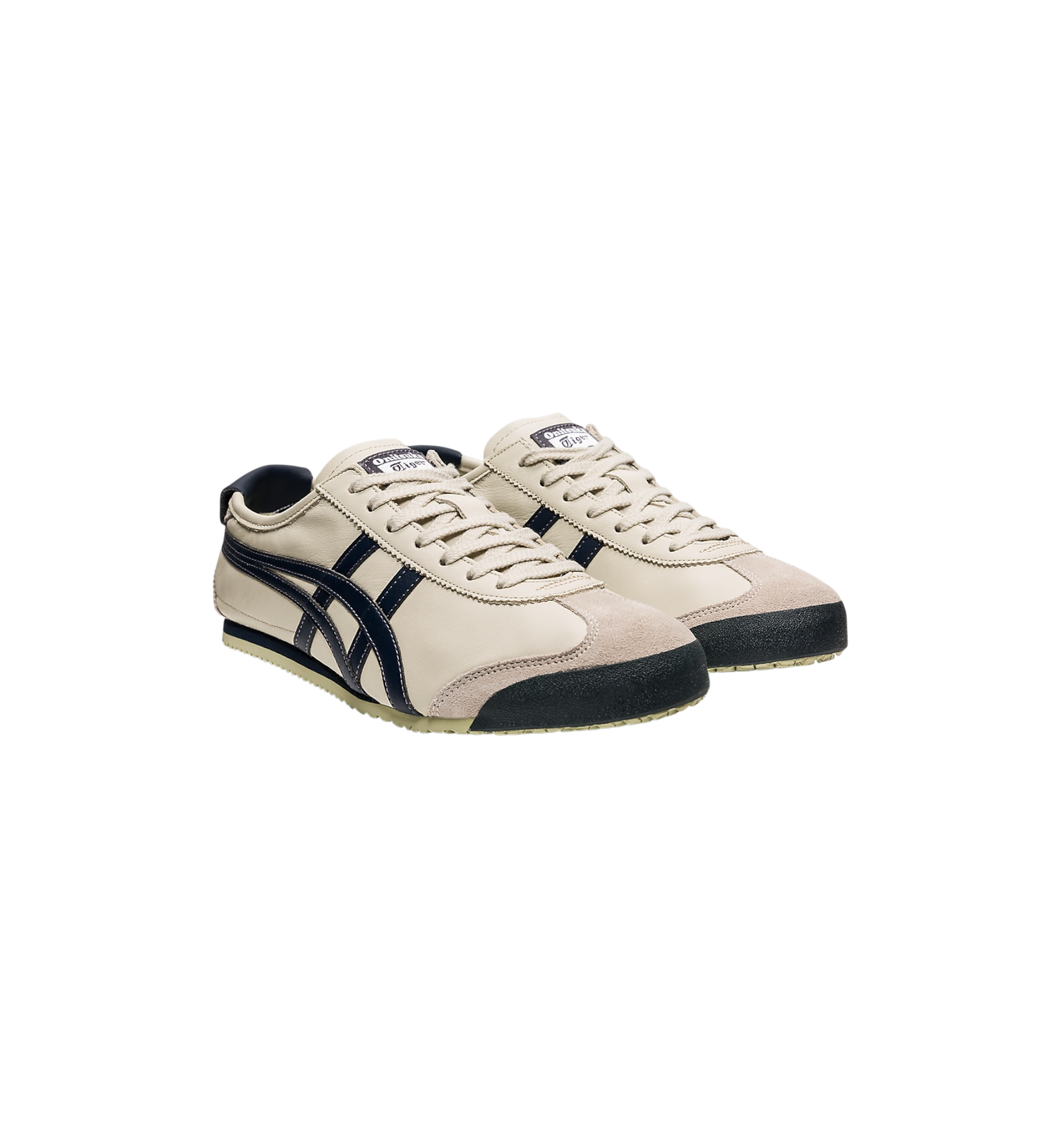 Onitsuka Tiger Mexico 66 Birch Peacoat pair at Stashed UAE