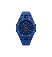 Swatch x Audemars Piguet Bioceramic Royal Pop Watch & Bracelet Bundle Orenji Hachi/Navy Blue at Stashed UAE