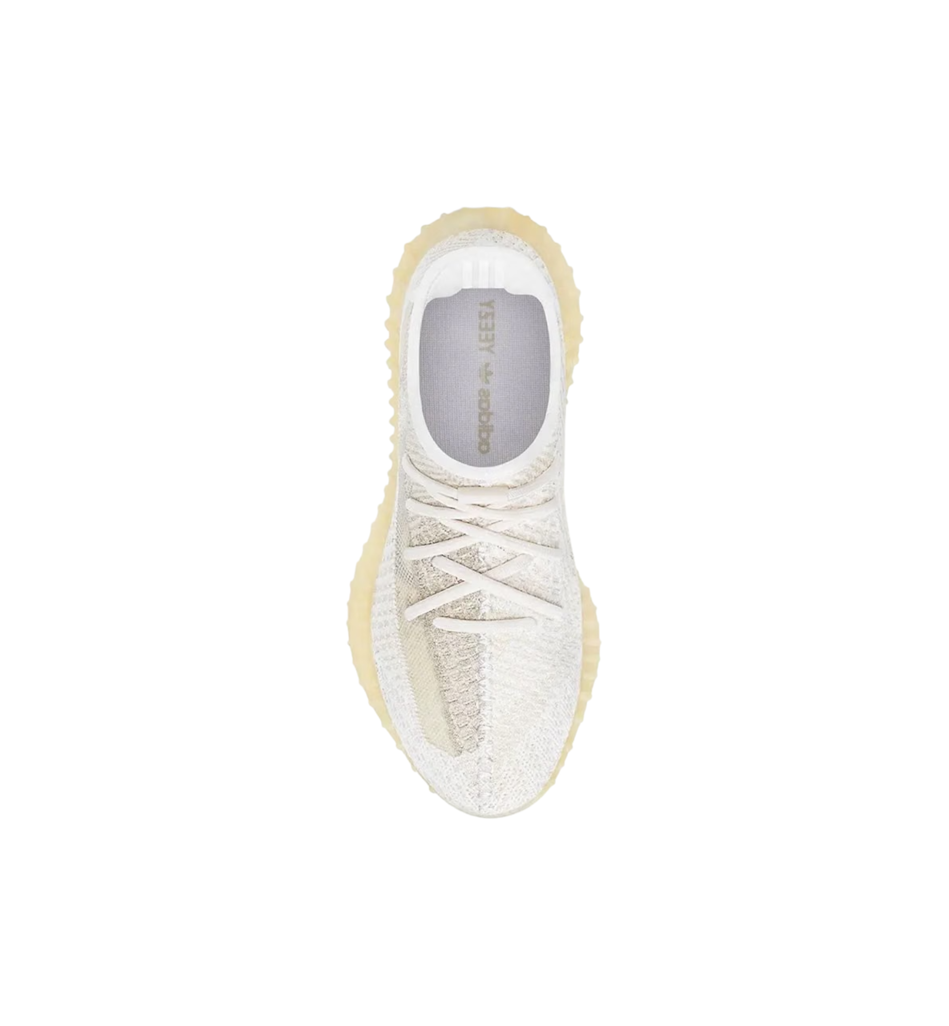 Adidas Yeezy Boost 350 V2 Natural top view at Stashed UAE