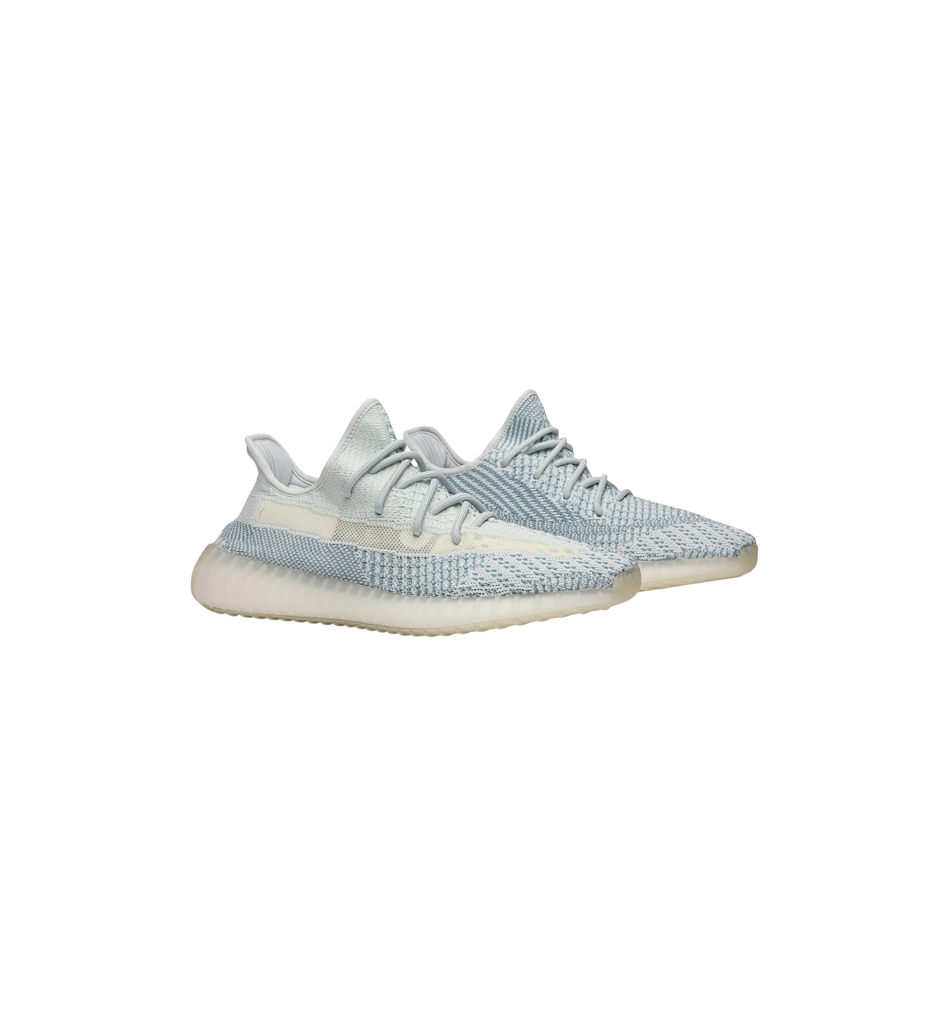 Adidas Yeezy Boost 350 V2 Cloud White Non-Reflective pair at Stashed UAE