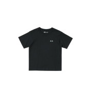 KAWS x Uniqlo UNIVERSE UT Graphic T-Shirt Black Kids front view at Stashed UAE
