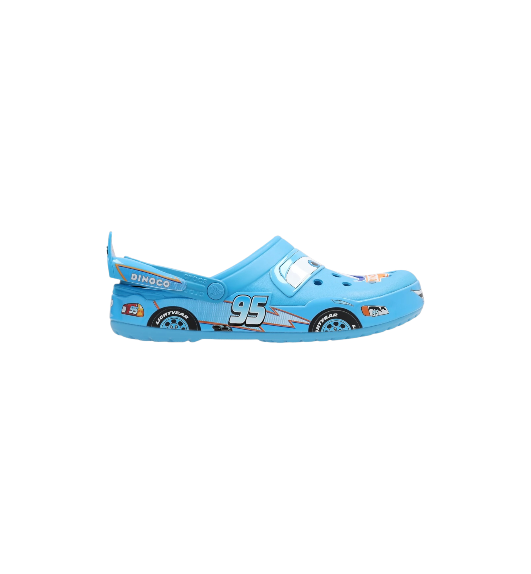 Crocs Crocband Clog Cars Lightning McQueen Dinoco side view at Stashed UAE