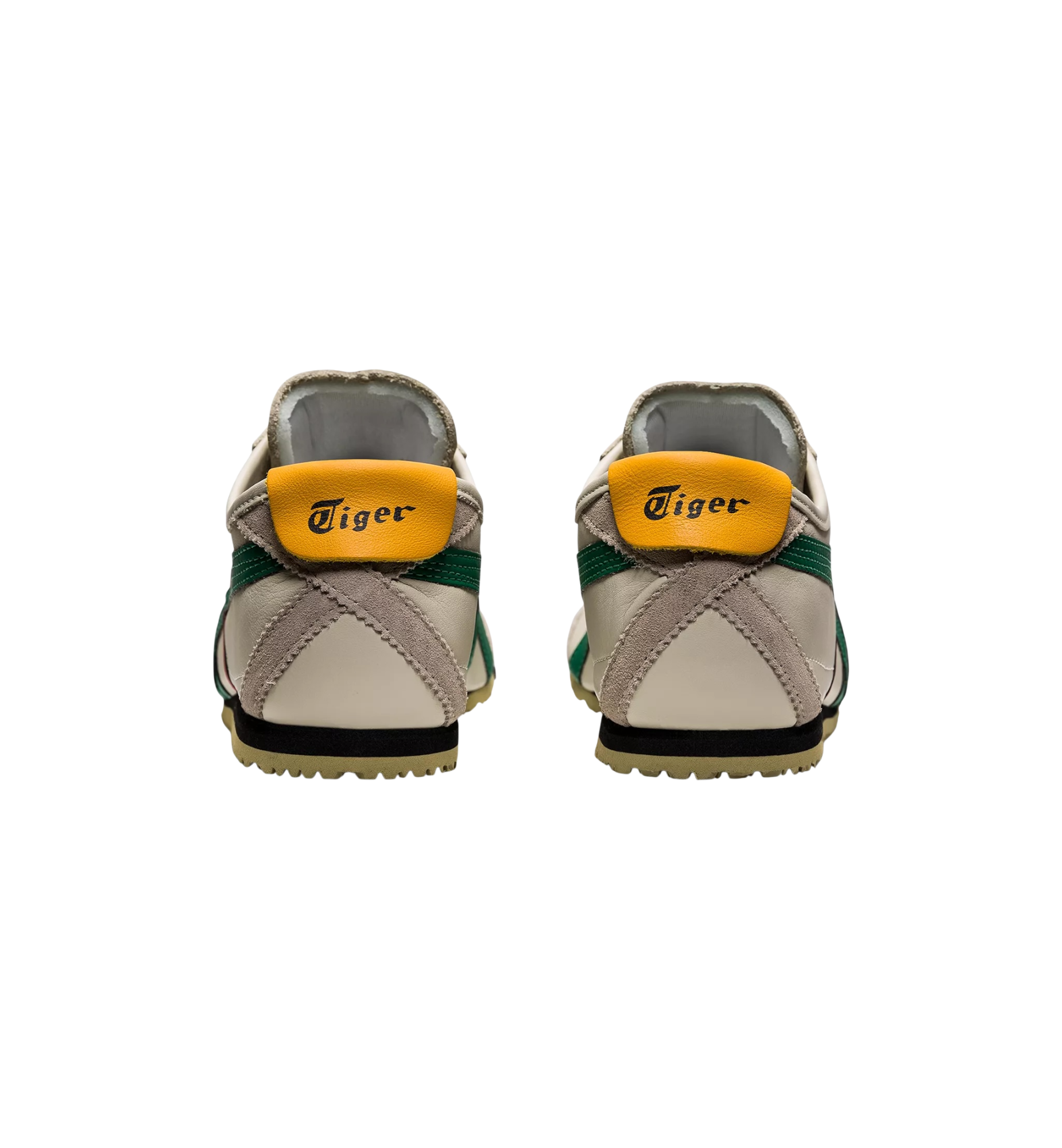 Onitsuka Tiger Mexico 66 Birch Green Red Yellow heel view at Stashed UAE