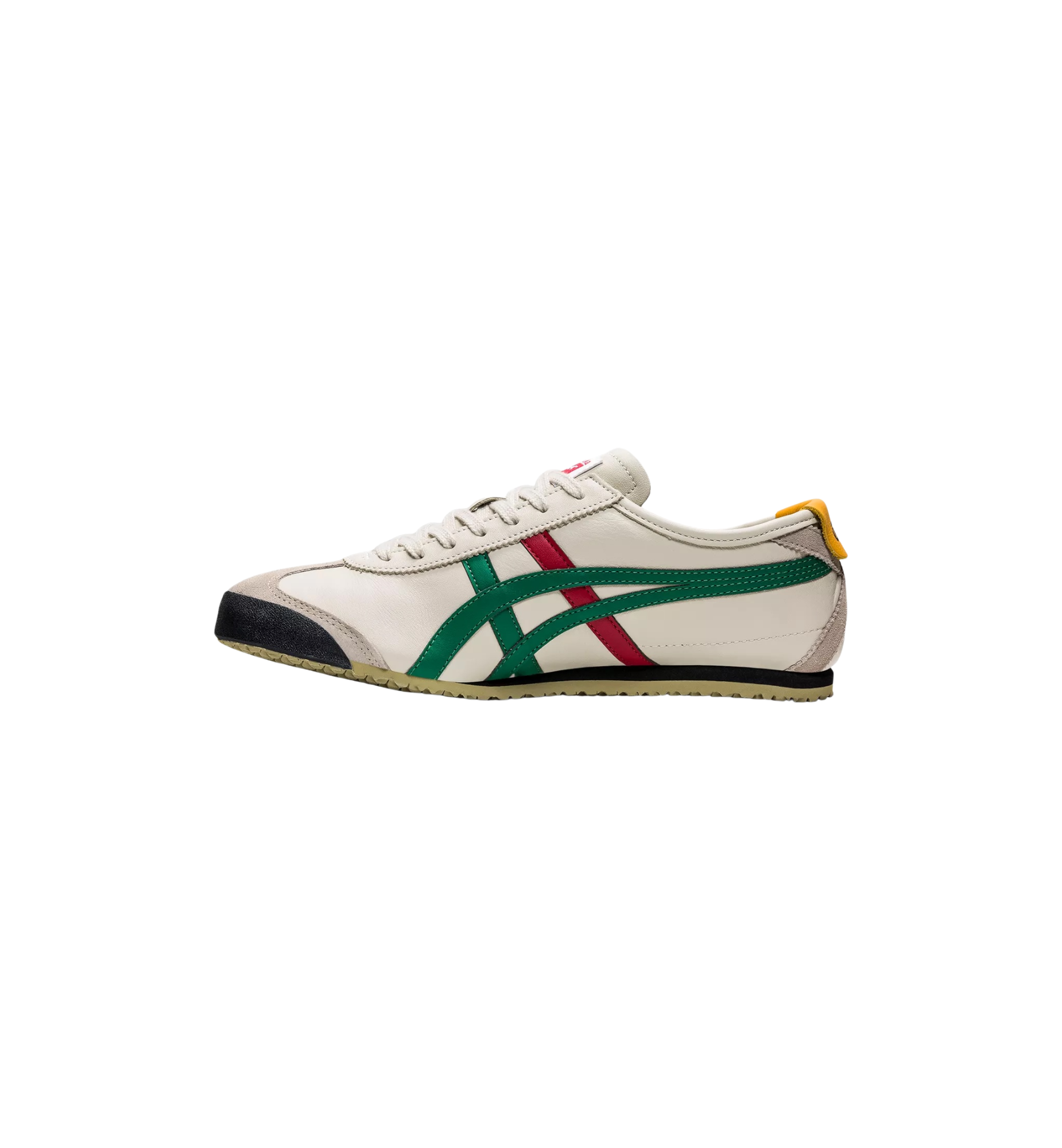 Onitsuka Tiger Mexico 66 Birch Green Red Yellow side view at Stashed UAE