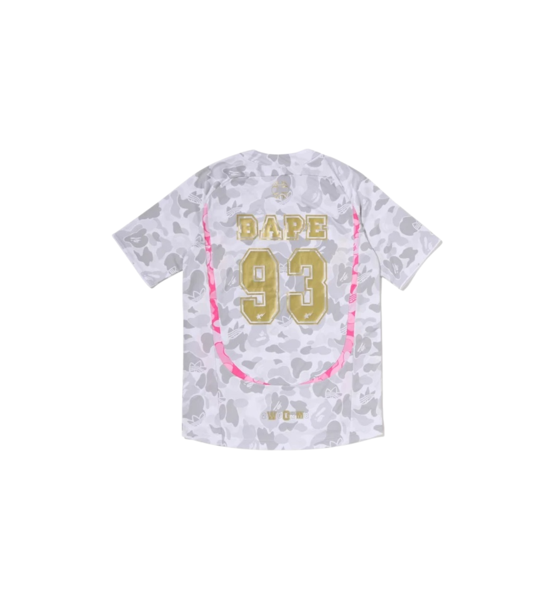 BAPE x Adidas World Cup Collection Away Jersey White back view at Stashed UAE
