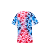 Adidas x BAPE Football Graphic Slim Jersey T-Shirt Blue/Pink back view at Stashed UAE