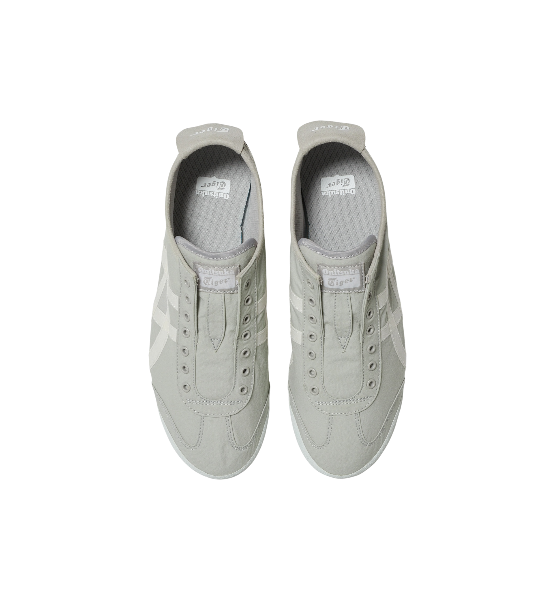 Onitsuka Tiger Mexico 66 Slip-On Oyster Grey White top view at Stashed UAE