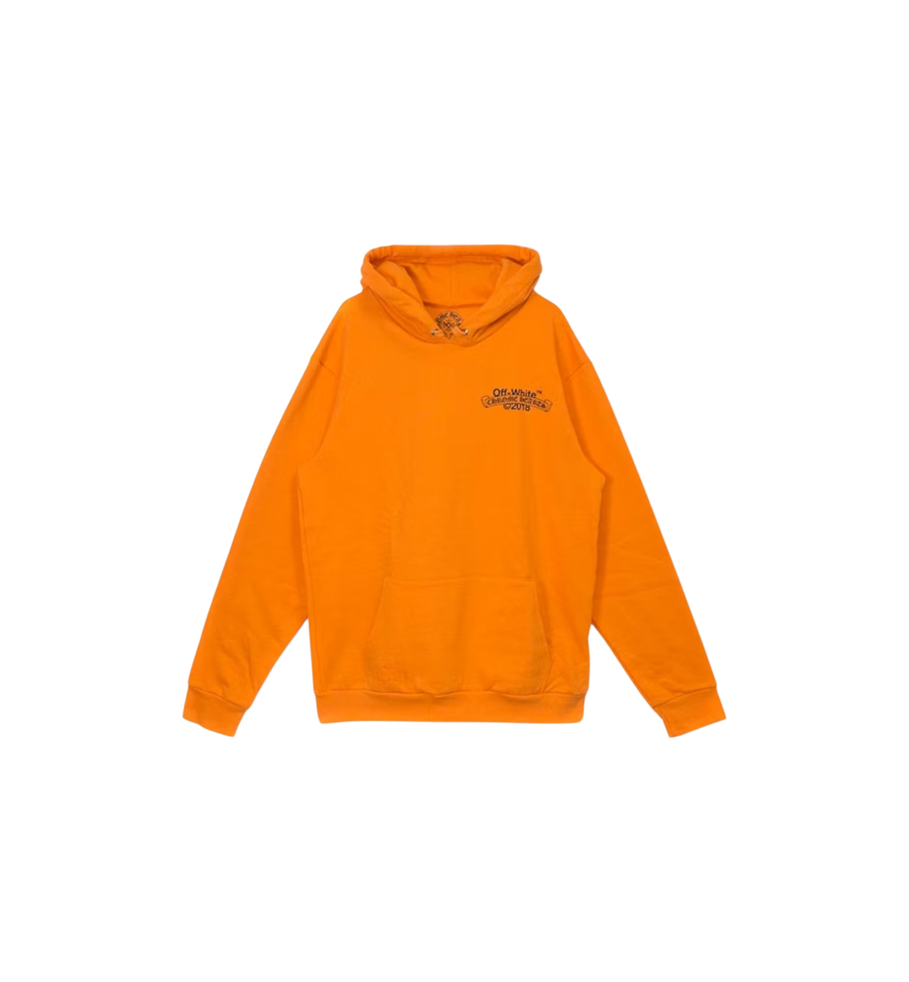 Chrome Hearts x OFF-WHITE 2018 Hoodie Orange/Black at Stashed UAE