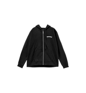 Chrome Hearts NYC Scroll Label Zip Up Hoodie Black at Stashed UAE