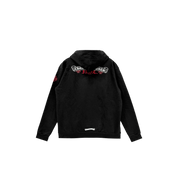 Chrome Hearts NYC Scroll Label Zip Up Hoodie Black back view at Stashed UAE