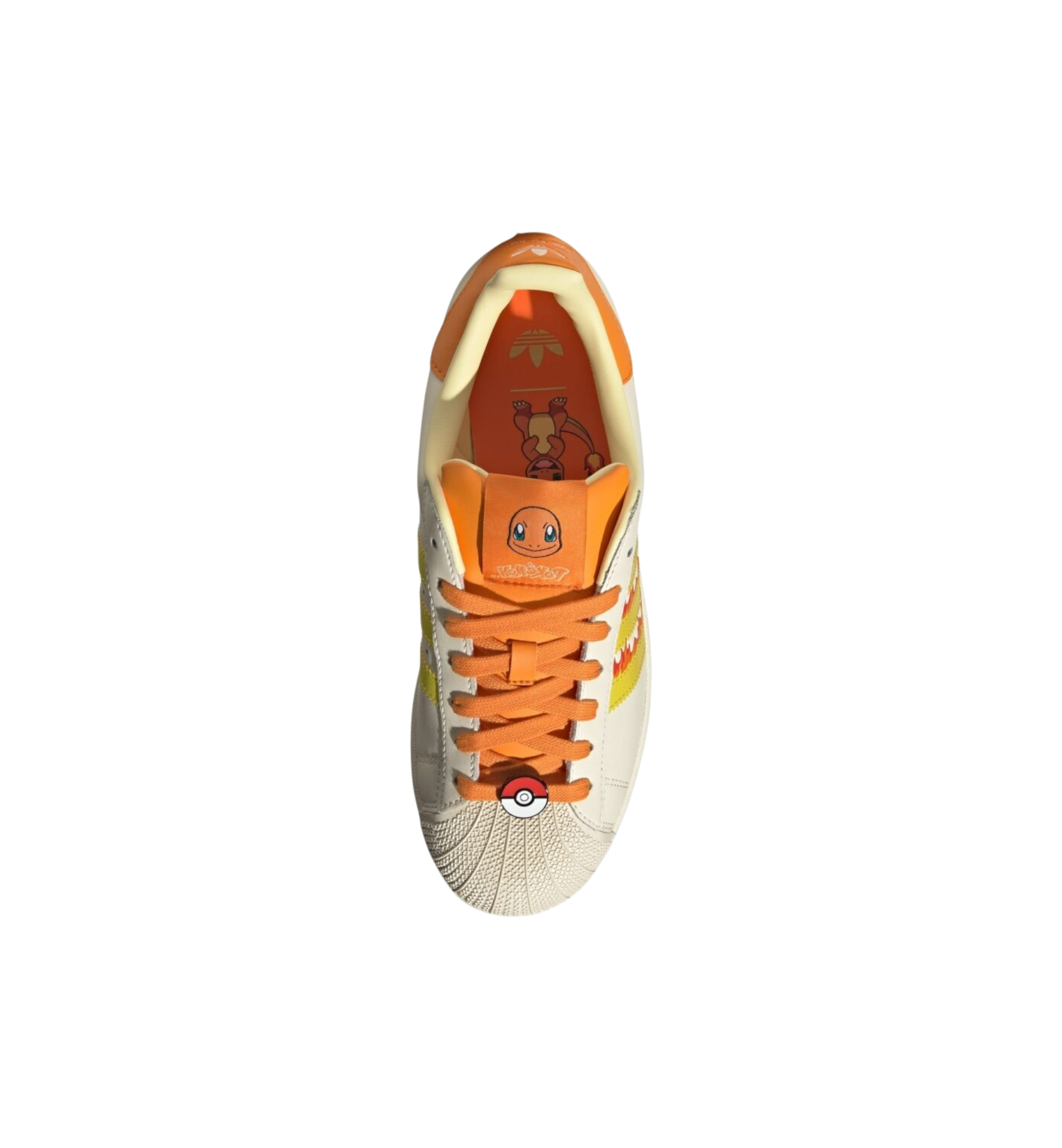 Adidas Superstar Pokémon Charmander top view at Stashed UAE