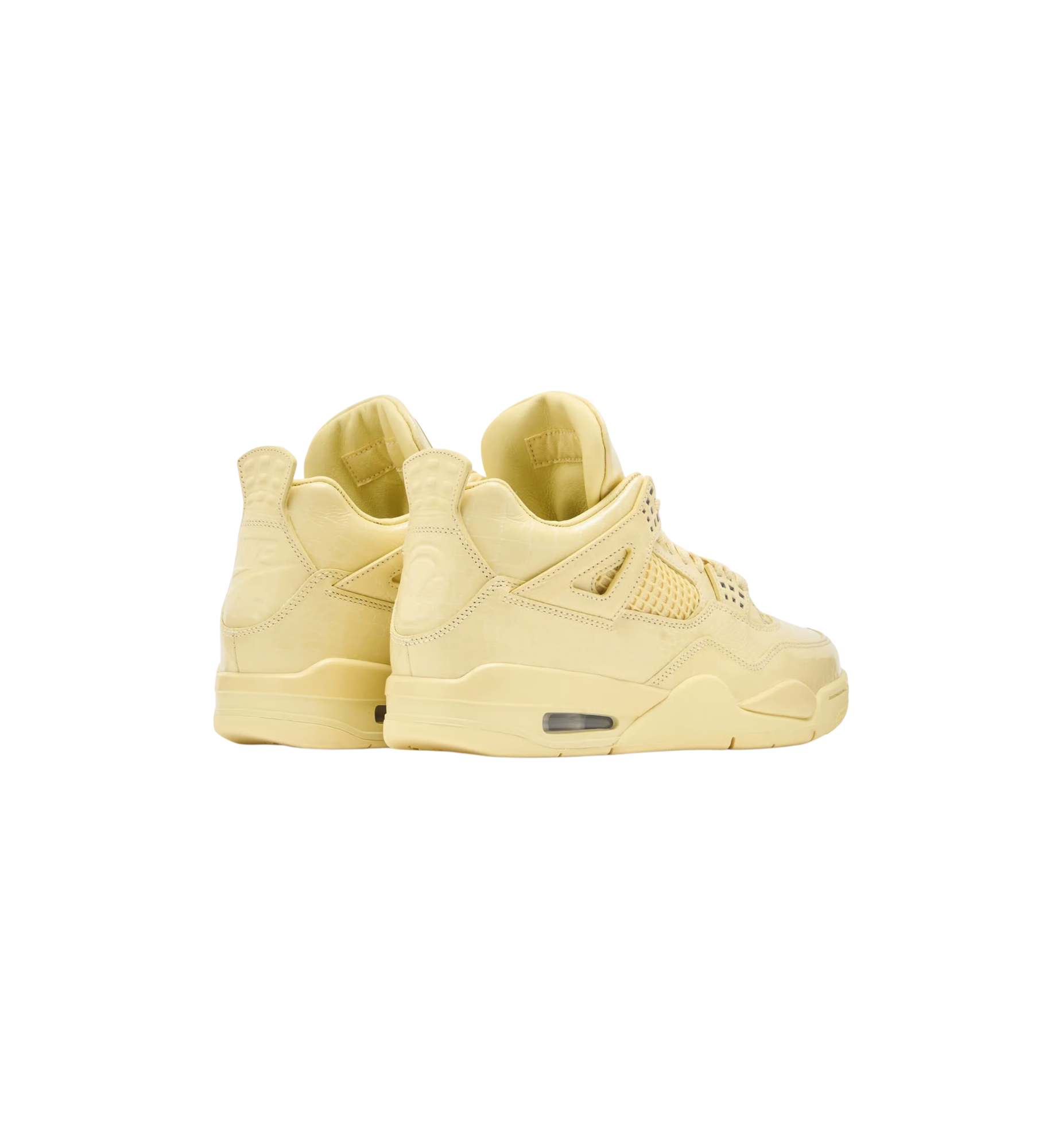 Air Jordan 4 Retro J Balvin Lemonade heel view at Stashed UAE