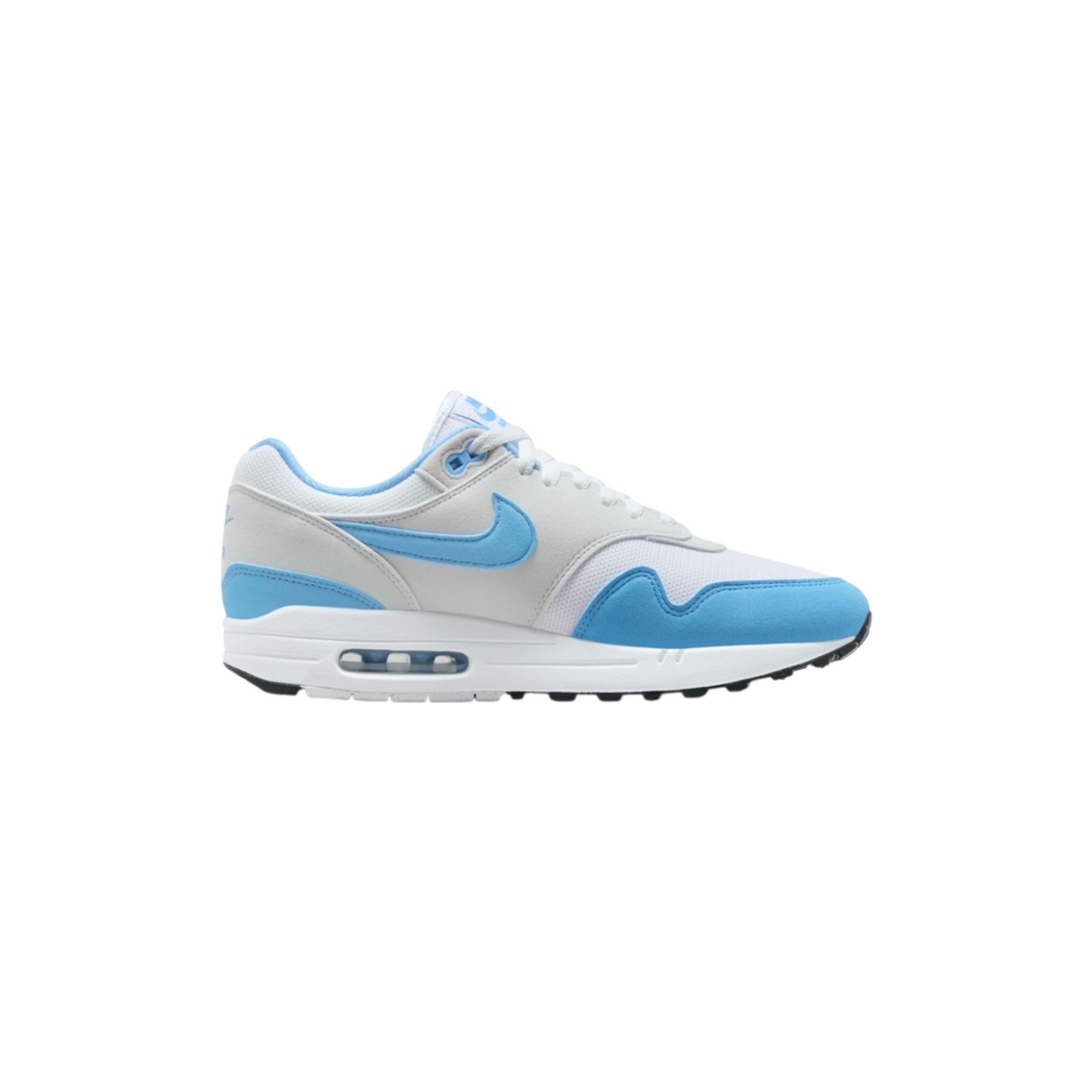 Nike Air Max 1 White University Blue side view at Stashed UAE