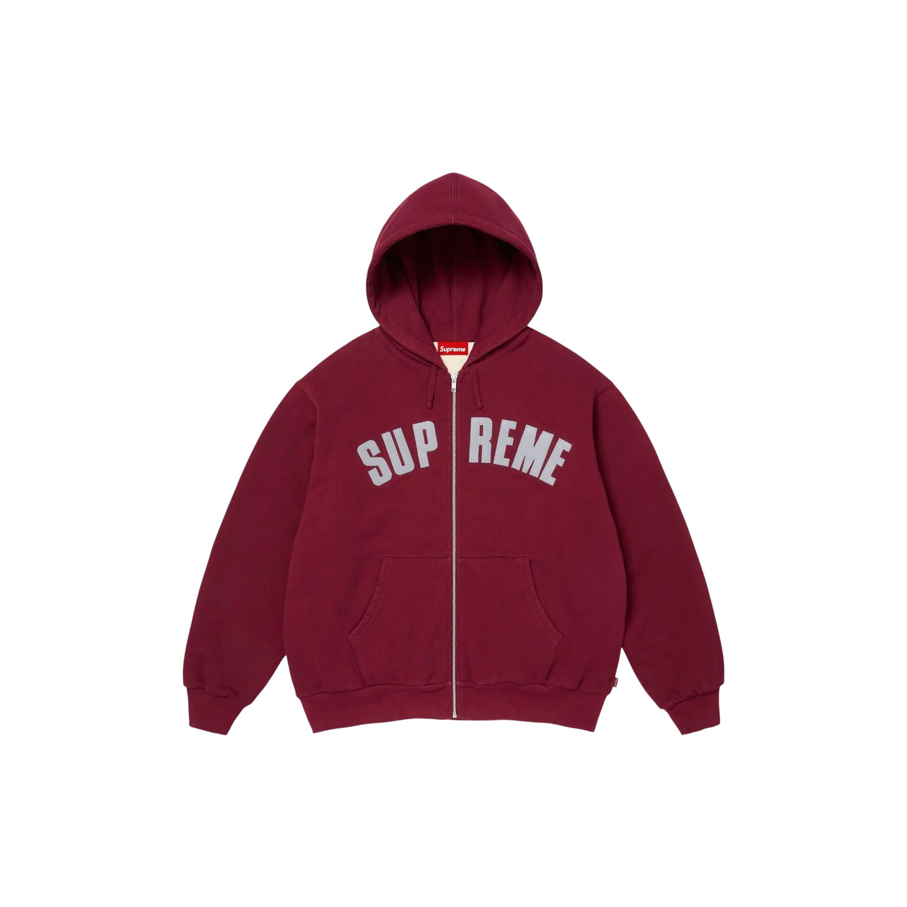 Supreme Arc Thermal Lined Zip Up Hooded Sweatshirt FW26 Cardinal at Stashed UAE