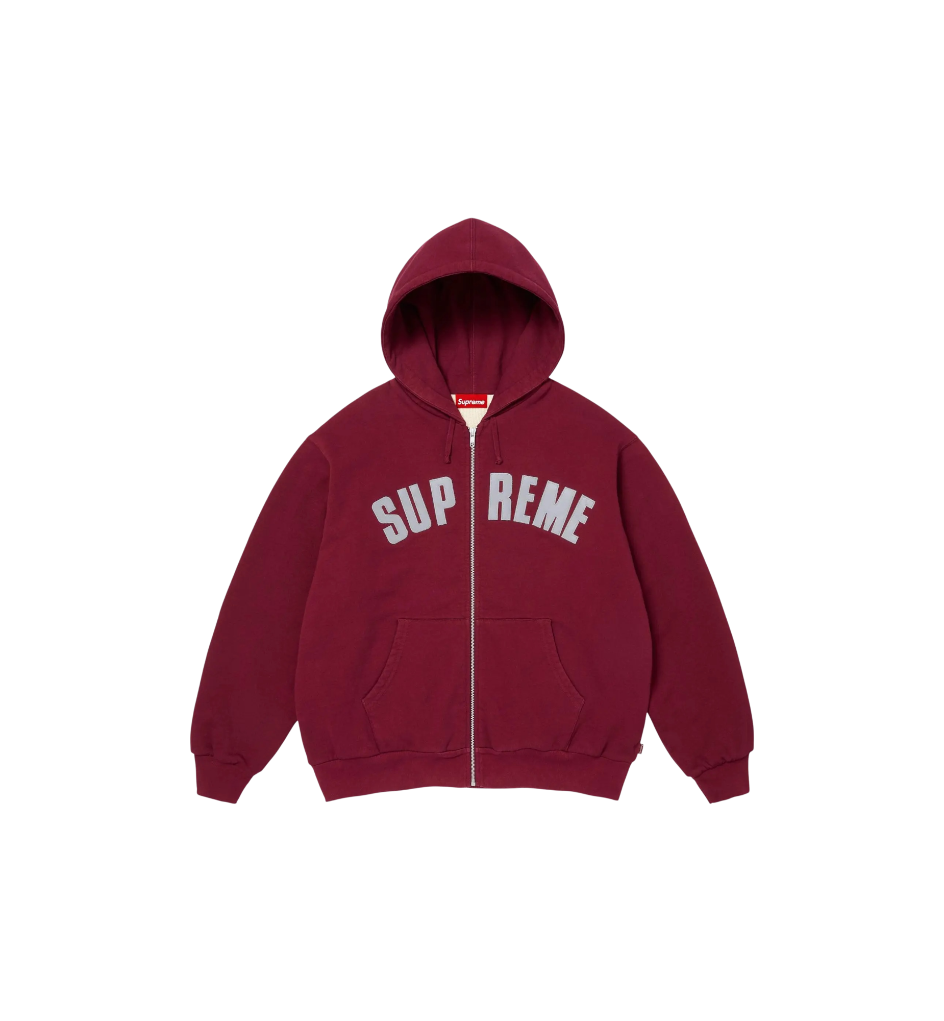 Supreme Arc Thermal Lined Zip Up Hooded Sweatshirt FW26 Cardinal at Stashed UAE