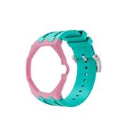 Swatch x Audemars Piguet Rubber Bracelet Pink/Turquoise at Stashed UAE