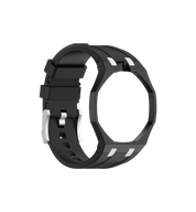Swatch x Audemars Piguet Rubber Bracelet Black/White at Stashed UAE