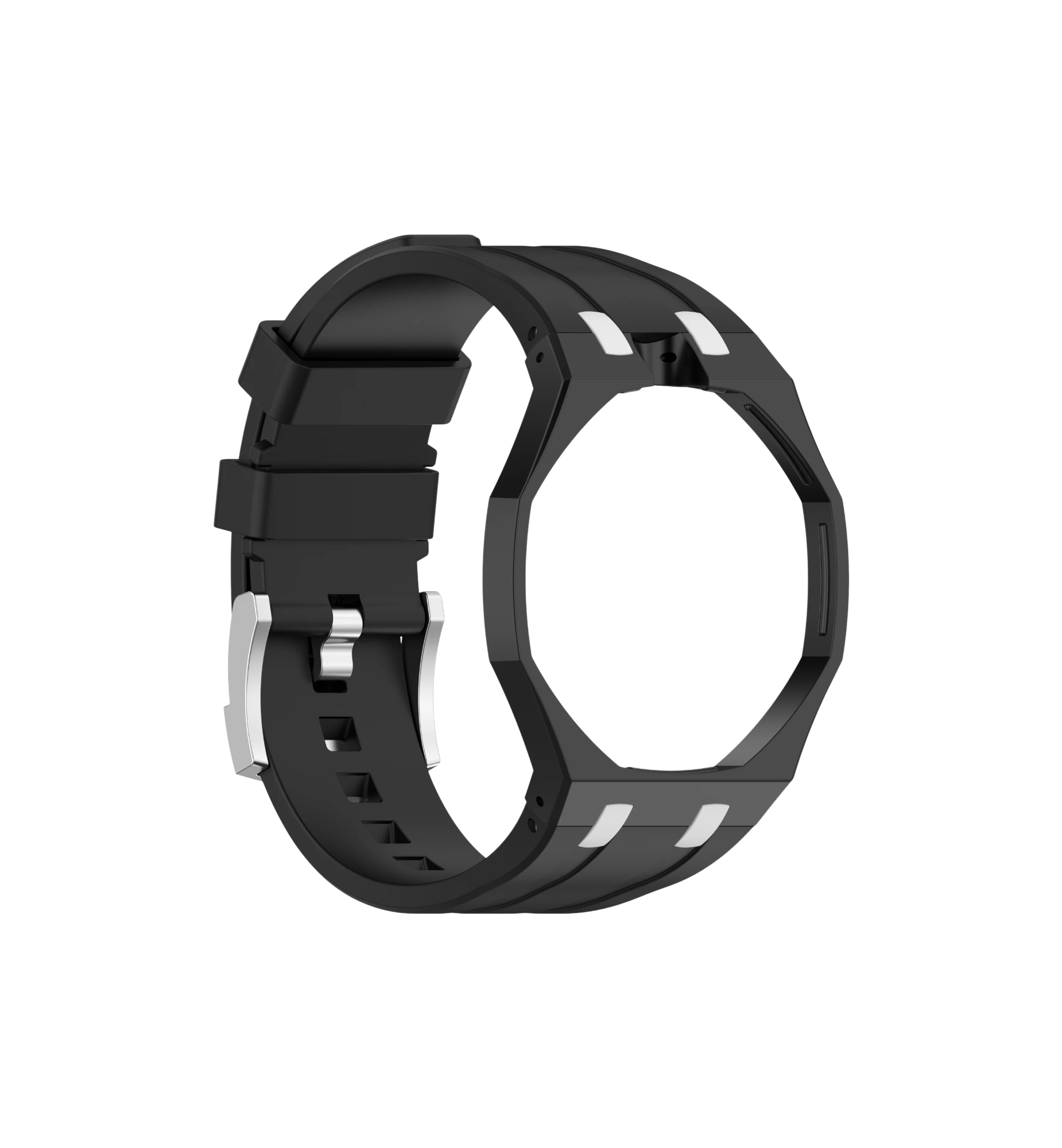 Swatch x Audemars Piguet Rubber Bracelet Black/White at Stashed UAE