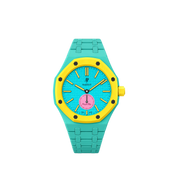 Swatch x Audemars Piguet Bioceramic Royal Pop Watch & Bracelet Bundle Otg Roz/Teal at Stashed UAE