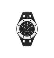 Swatch x Audemars Piguet Bioceramic Royal Pop Watch & Rubber Bracelet Bundle Ocho Negro/Black/White at Stashed UAE
