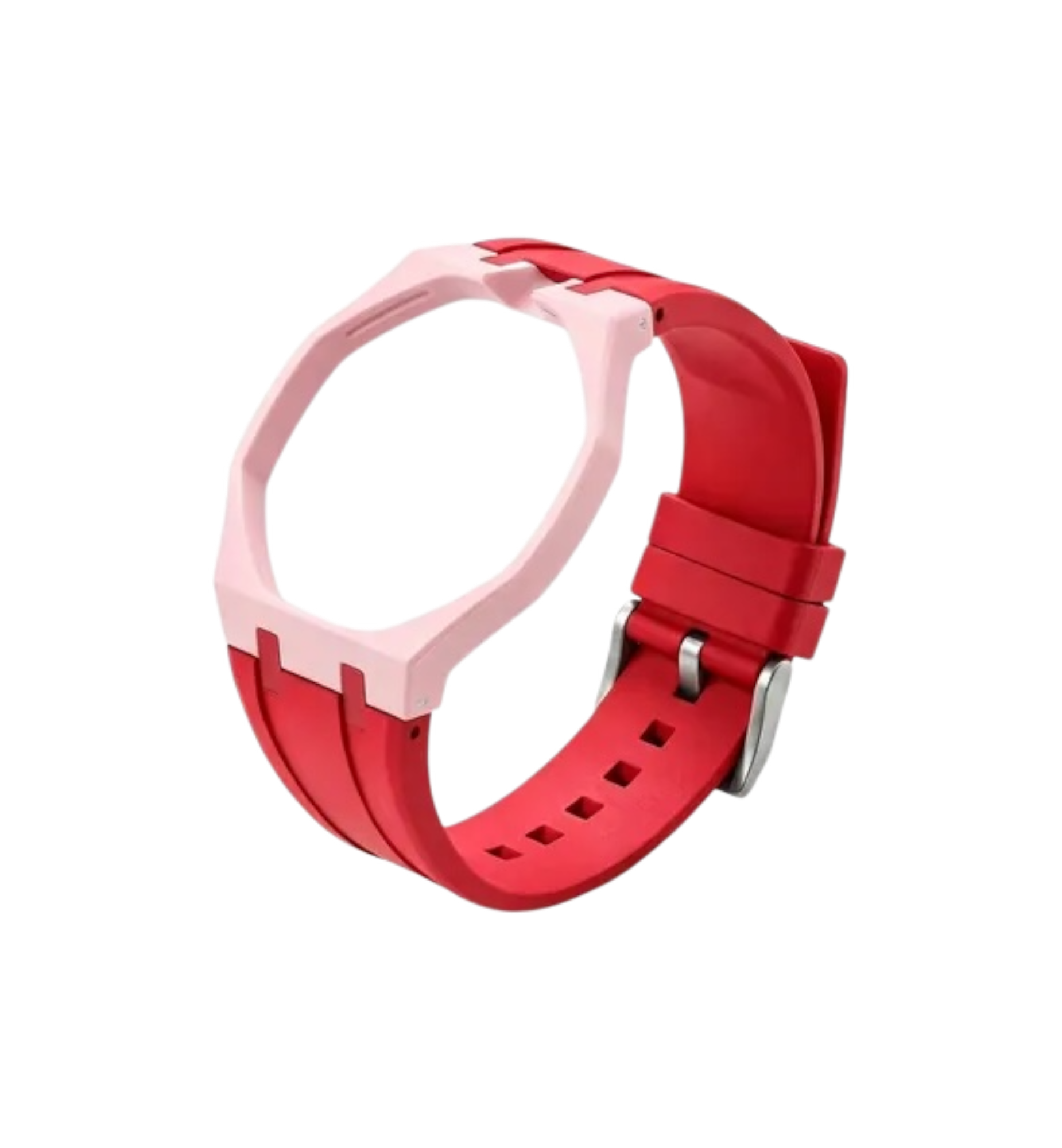 Swatch x Audemars Piguet Rubber Bracelet Pastel Pink/Red at Stashed UAE