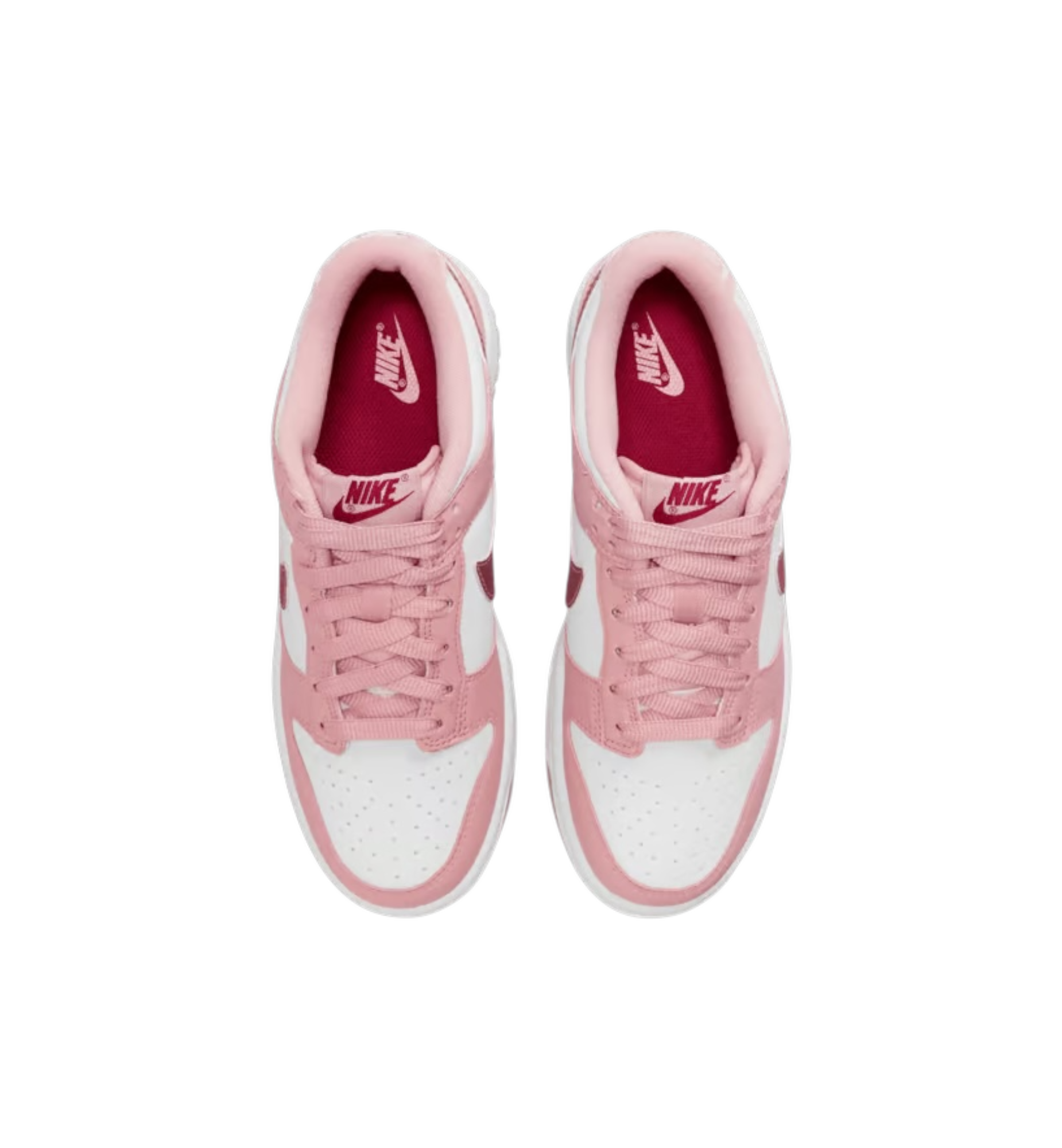 Nike Dunk Low Pink Velvet top view at Stashed UAE