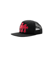 Chrome Hearts Cemetery Trucker Hat Black/Red side view at Stashed UAE