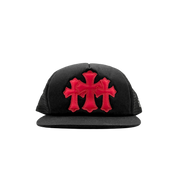 Chrome Hearts Cemetery Trucker Hat Black/Red at Stashed UAE