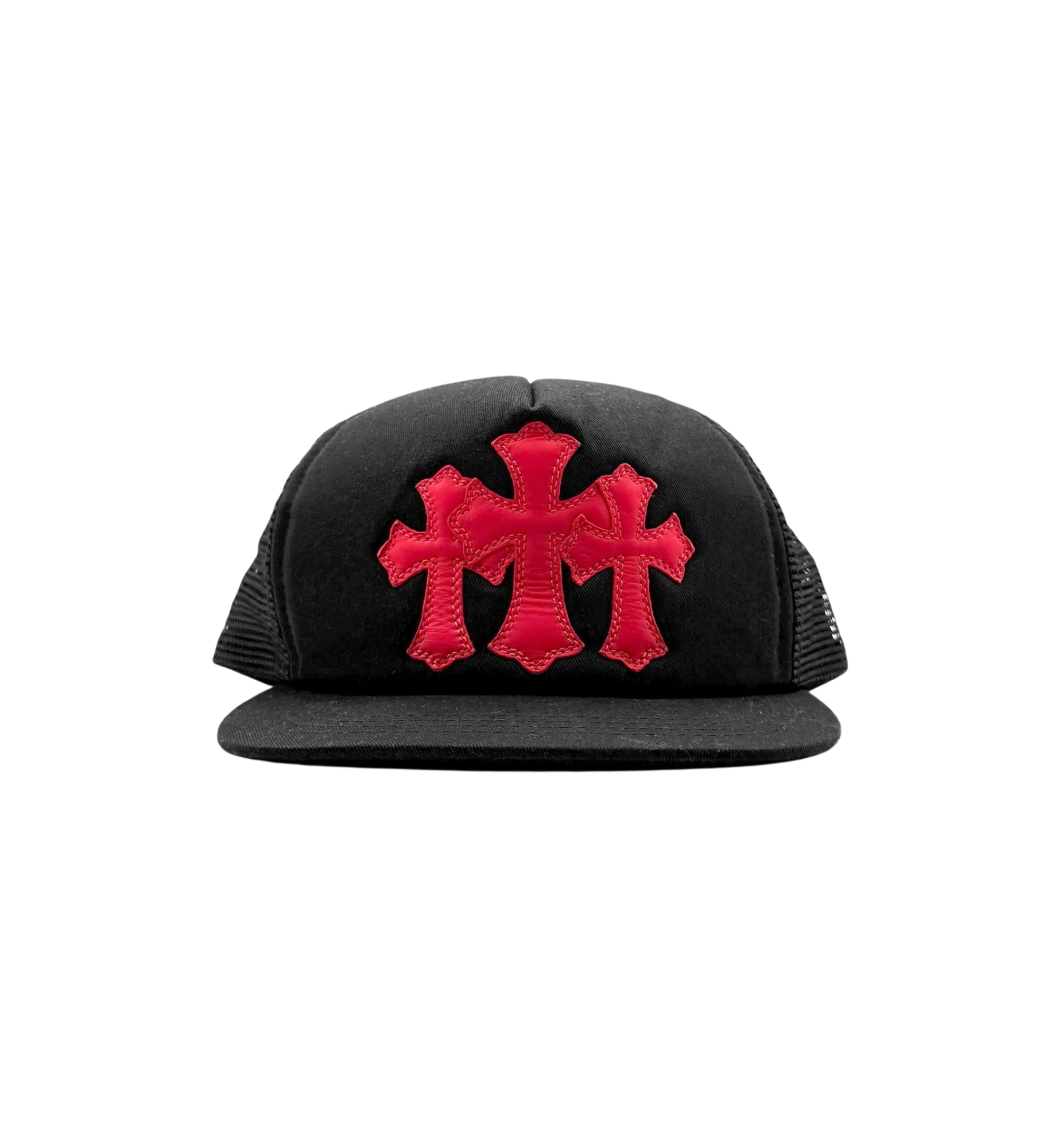 Chrome Hearts Cemetery Trucker Hat Black/Red at Stashed UAE