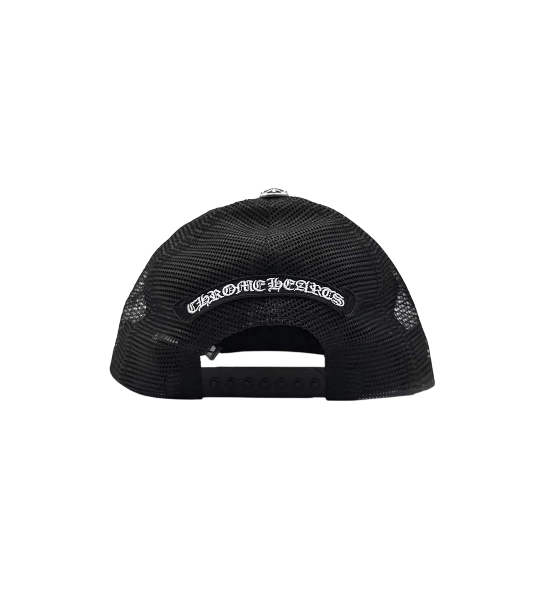 Chrome Hearts Cemetery Trucker Hat Black/Red back view at Stashed UAE