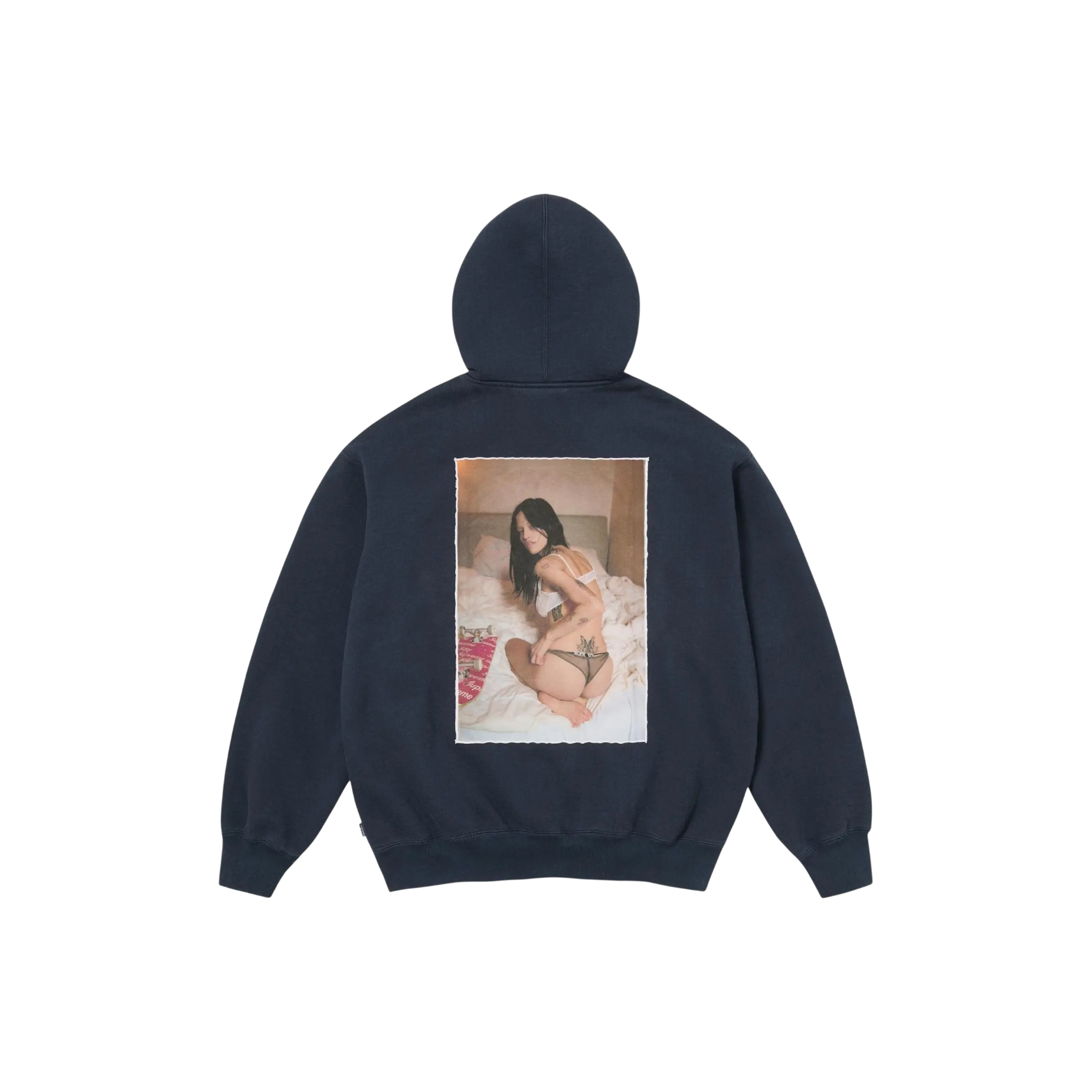 Supreme Larry Clark Zip Up Hooded Sweatshirt Navy back view at Stashed UAE